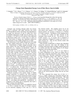 Charge State Dependent Energy Loss of Slow Heavy Ions in Solids
