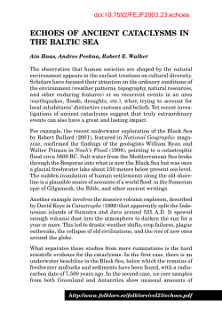 echoes of ancient cataclysms in the baltic sea