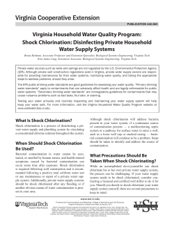 Shock Chlorination: Disinfecting Private Household Water Supply