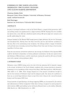 ICEBERGS IN THE NORTH ATLANTIC: MODELLING