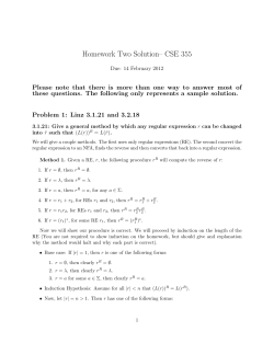 Homework Two Solution&ndash; CSE 355