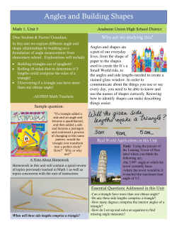 Angles and Building Shapes - Anaheim Union High School District