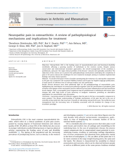 Neuropathic pain in osteoarthritis_ A review of pathophysiological