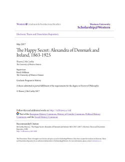 The Happy Secret: Alexandra of Denmark and Ireland, 1863-1925