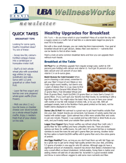 Healthy Upgrades for Breakfast