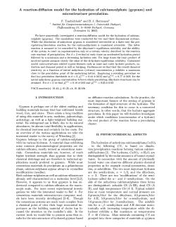 A reaction-diffusion model for the hydration of calciumsulphate