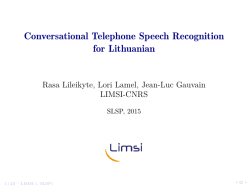 Conversational Telephone Speech Recognition for Lithuanian