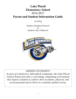 Parent/Student Handbook - Lake Placid Central School District