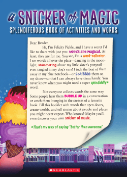 Snicker of Magic activity booklet