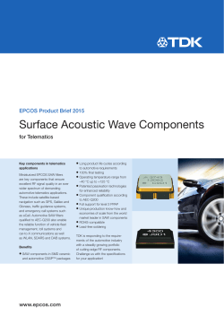 Surface Acoustic Wave Components for Telematics