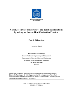 A study of surface temperature- and heat flux estimations