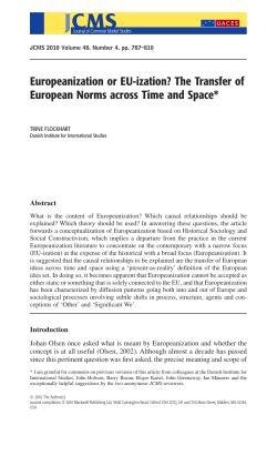Europeanization or EU-ization? The Transfer of European Norms