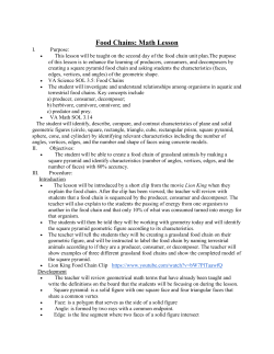 Food Chains: Math Lesson