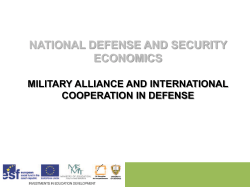 Military alliance and international cooperation in defence and