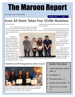 The Maroon Report - Greenville Central School District