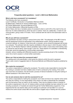 Frequently asked questions &ndash; Level 3, AS/A level Mathematics