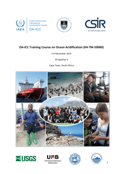 OA-ICC Training Course on Ocean Acidification (K4-TM