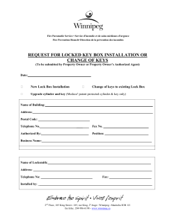 Lock-Box Application Form
