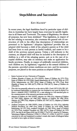 Stepchildren and Succession