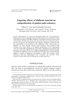 Lingering effects of disfluent material on