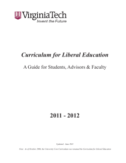 CLE Guide - Curriculum for Liberal Education | Virginia Tech