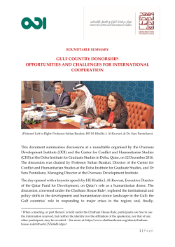 gulf country donorship - Overseas Development Institute