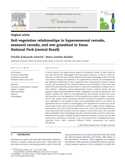 Soil-vegetation relationships in hyperseasonal cerrado
