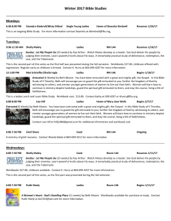 Printer Friendly Version - First Baptist Spartanburg