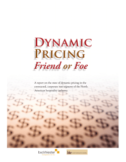 Dynamic Pricing &ndash; Friend or Foe?