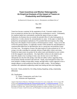 Team Incentives and Worker Heterogeneity: An Empirical Analysis