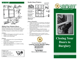 Closing Your Door to Burglars.