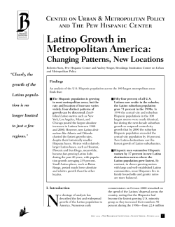 Latino Growth in Metropolitan America