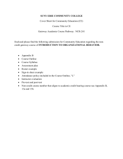 NCR-241 Intro Organizational Behavior - MyECC