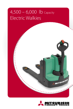 4,500 – 6,000 lb Capacity Electric Walkies