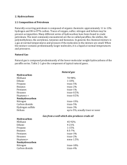 2. Hydrocarbons 2.1 Composition of Petroleum Naturally