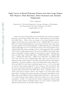 Light Curves of Dwarf Plutonian Planets and other Large Kuiper Belt