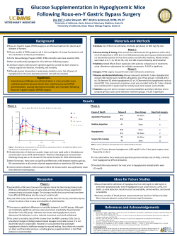 Glucose supplementation in hypoglycemic mice following Roux