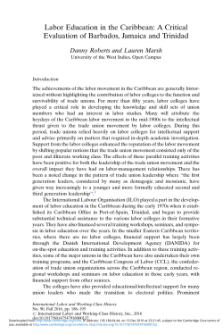 Labor Education in the Caribbean: A Critical Evaluation of Barbados