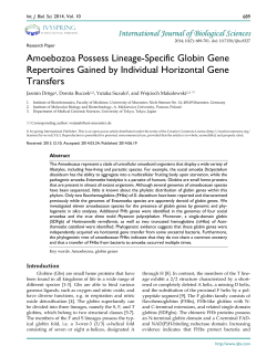 P - International Journal of Biological Sciences