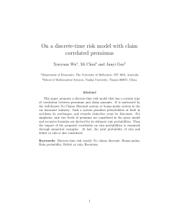 "On a discrete-time risk model with claim correlated premiums"