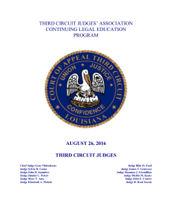 2016 Third Circuit Judges` Association CLE Program Materials