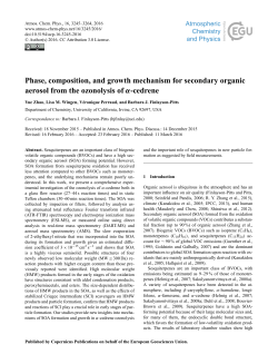 Phase, composition, and growth mechanism for secondary organic