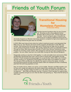 Summer 2012 issue - Friends of Youth