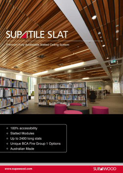 Supatile Slat brochure - Supawood Architectural Lining Systems