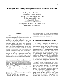 A Study on the Routing Convergence of Latin American Networks