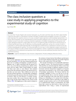 The class inclusion question: a case study in applying pragmatics to