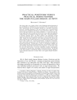 practical positivism versus practical perfectionism: the hart