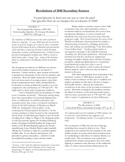 Revolutions of 1848 Secondary Sources