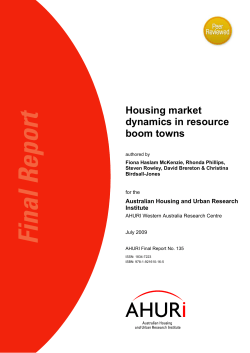 Housing market dynamics in resource boom towns