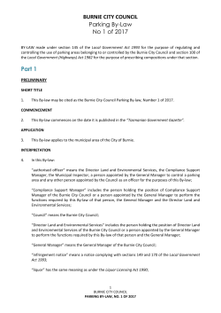 BURNIE CITY COUNCIL Parking By